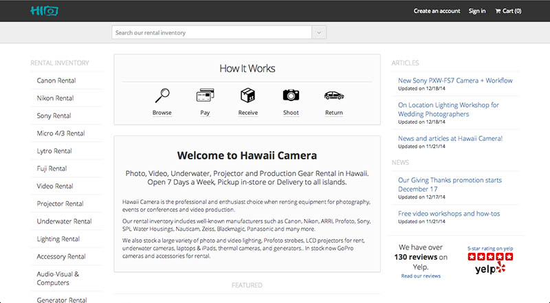 HawaiiCamera.com Website